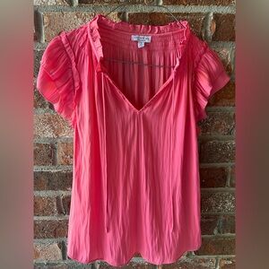 Women's Pink Ellie Blouse by Current Air Los Angeles. Size small